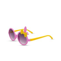 SYGA Kids Round Sunglasses with UV Protected Lens Goggles-EarTie-Pink-11