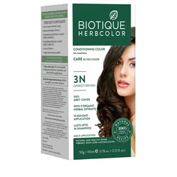 Biotique Unisex Sustainable Hair Conditioning Herbcolor - Darkest Brown 3N-40