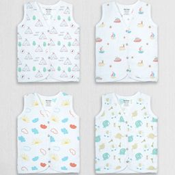 1st Step Boys Pack Of 4 Conversational Printed Cotton Jhabla Shirts-50