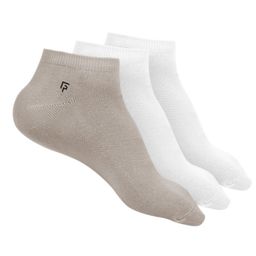 FOOTPRINTS Pack Of 3 Odor Free Brand Logo Printed Cotton & Bamboo Ankle-Length Socks-13