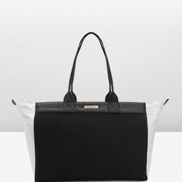 Mast & Harbour Colourblocked Oversized Structured Shoulder Bag-4