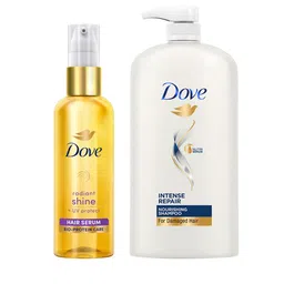 Dove Intense Repair Shampoo 1 L & Radiant Shine UV Protect Hair Serum 48ml-21