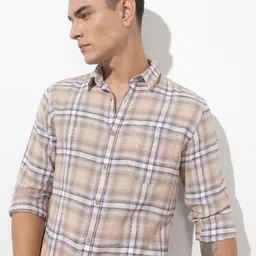 The Roadster Life Co. Pure Cotton Tartan Checks Knitted Casual Shirt-image-88