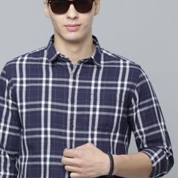 Flying Machine Men Slim Fit Tartan Checked Pure Cotton Casual Shirt-image-84