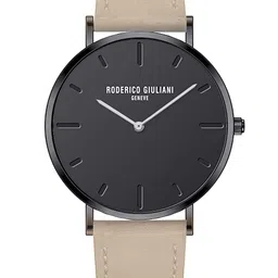 RODERICO GIULIANI Unisex Black Dial & Grey Leather Straps Analogue Watch-image-20