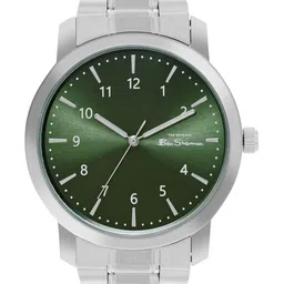 BEN SHERMAN Men Textured Stainless Steel Bracelet Style Straps Analogue Watch BS100NSM-23