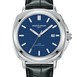RODERICO GIULIANI Men Blue Dial & Black Leather Textured Straps Analogue Watch-RG-MLEA75000001-image-27
