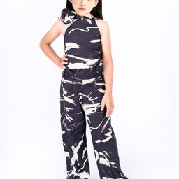 Safehugs Girls Printed Pure Cotton Relaxed Fit Top with Palazzos-picture-19