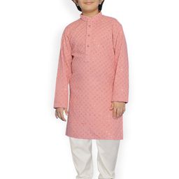 SG YUVRAJ Boys Embroidered Regular Sequinned Kurta with Pyjamas-13