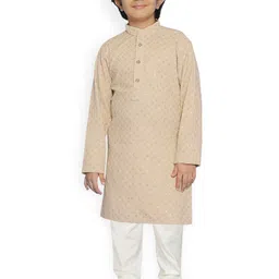 SG YUVRAJ Boys Embroidered Regular Sequinned Kurta with Pyjamas-14