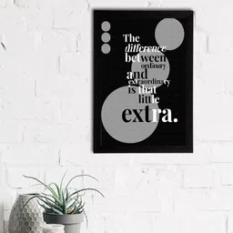 eCraftIndia Black & Grey Quote Printed Satin Matt Texture Framed UV Wall Art-image-62