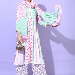 Vishudh Women Ethnic Motifs Printed Kurta with Palazzo & Dupatta-picture-46