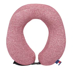 Tommy Hilfiger Red Melange Effect Form-Responsive Memory Foam Neck Support Travel Pillow image 2