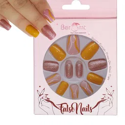 BEROMT Set Of 12 Salon Finish Press On Nail Tip With Application Kit - Shade- 784 image 3