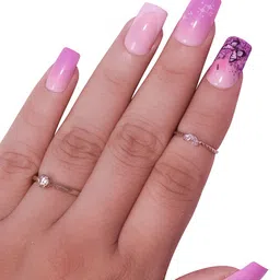 BEROMT Set Of 12 Salon Finish Press On Nail Tip With Application Kit - Shade- BFN787CN image 3