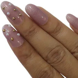 BEROMT Set Of 12 Salon Finish Press On Nail Tip With Application Kit - Shade- 781 image 5