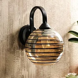 KINIS Black & Gold-Toned Metal Modern And Unique Style Abstract Shaped Wall Lamp image 2