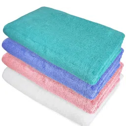 Heelium Set Of 4 Solid 600 GSM Super Soft Quick Absorbent Bamboo Bath Towel image 4