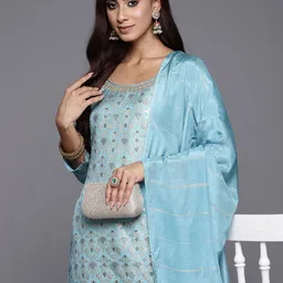 Libas Ethnic Motifs Regular Kurta with Trousers & Dupatta image 1