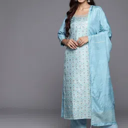 Libas Ethnic Motifs Regular Kurta with Trousers & Dupatta image 5
