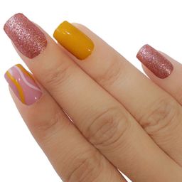 BEROMT Set Of 12 Salon Finish Press On Nail Tip With Application Kit - Shade- 784 image 2