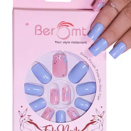 BEROMT Set Of 12 Salon Finish Press On Nail Tip With Application Kit - BFN778CN image 5