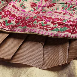 MANVAA Semi-Stitched Lehenga & Unstitched Blouse With Dupatta image 2