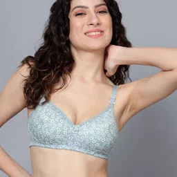JJAAGG T Green & Multicoloured Bra Medium Coverage Lightly Padded image 5