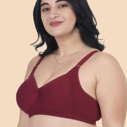 KOMLI Pack Of 2 Plus Size Full Coverage Cotton Minimiser Bra With All Day Comfort image 5