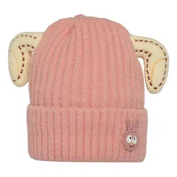 KID-O-WORLD Infants Girls Ribbed  Woollen Beanie-15