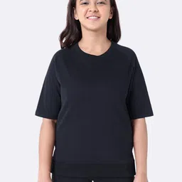 Blissclub Rib Neck Relaxed Fit WillowSoft Everyday Cozy Sweatshirt-image-92