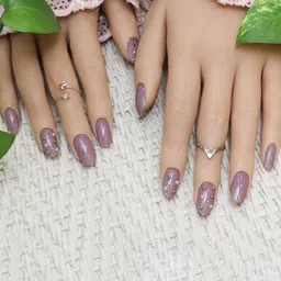 BEROMT Set Of 12 Salon Finish Press On Nail Tip With Application Kit - Shade- 781 image 2