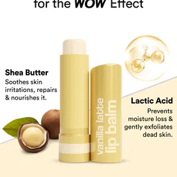 WOW SKIN SCIENCE Vanilla Latte Lip Balm with Shea Butter & Lactic Acid 4 g - White image 5