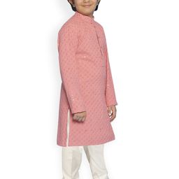 SG YUVRAJ Boys Embroidered Regular Sequinned Kurta with Pyjamas image 2