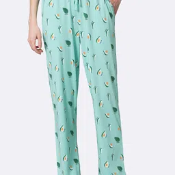 Van Heusen Plus Size Women Green & White Printed Lounge Pants-picture-13