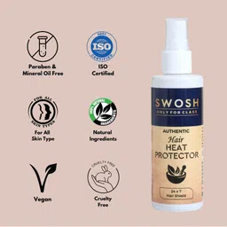 SWOSH Authentic Set Of 2 Hair Heat Protector Spray With Keratin & Argan Oil - 100 ml Each image 4