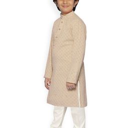 SG YUVRAJ Boys Embroidered Regular Sequinned Kurta with Pyjamas image 5
