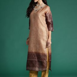 Indo Era Bandhani Printed Thread Work Kurta with Trousers & With Dupatta image 2