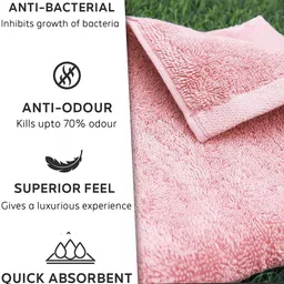 Heelium Set Of 4 Solid 600 GSM Super Soft Quick Absorbent Bamboo Bath Towel image 3