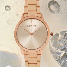 JOKER & WITCH Women Rose Gold-Toned Dial & Rose Gold Toned Stainless Steel Bracelet Style Straps Analogue Watch-image-43