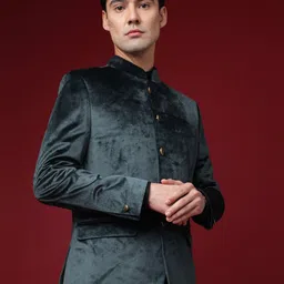 RARE RABBIT Men Core Slim Fit Solid Single Breasted Slim-Fit Nehru Jacket-picture-38