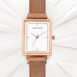JOKER & WITCH Women Rose Gold-Toned Dial & Bracelet Style Straps Analogue Watch-AMWW528-21