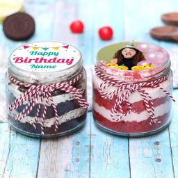 Black And Red Birthday Jar Cake-image-5