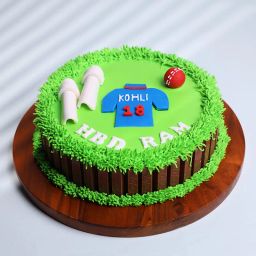 Cricket Love Celebration Kitkat Cake-image-87