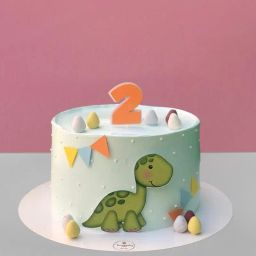 Colourful Dinosaur Theme Cake-image-8