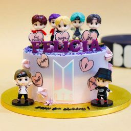 BTS Bangtan Boys Fondant Cake-image-50