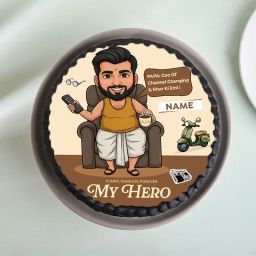 Best Dad Ever Chocolate Photo Cake-image-70