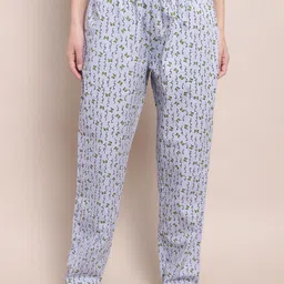 Shararat Printed Mid-Rise Cotton Lounge Pants-image-50