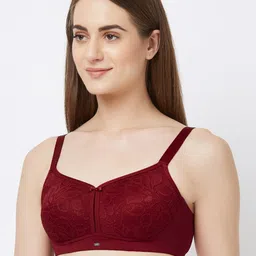 Soie Women Full Coverage Non-Padded Non-Wired Lace Bra image 2
