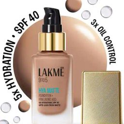lakme 9to5 Hya Matte Foundation and Hyaluronic Acid - Cool Mocha image 1